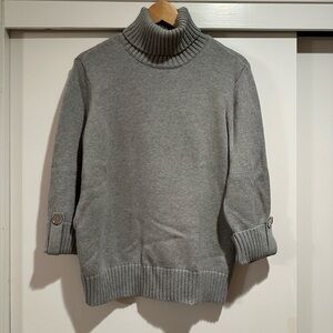 Jones New York Gray Turtleneck Sweater